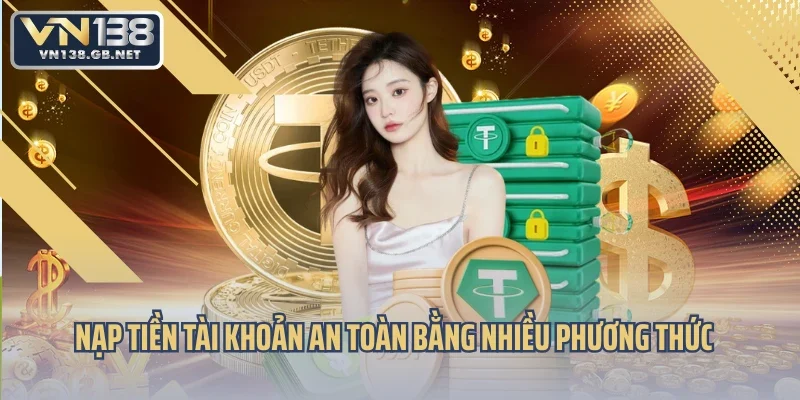 Nạp tiền tài khoản an toàn bằng nhiều phương thức
